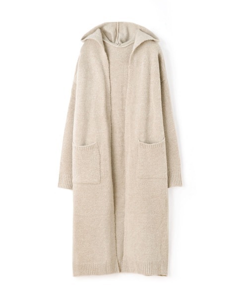 marjour（マージュール）の「HOODED KNIT CARDIGAN（カーディガン/ボレロ・レディース・アイボリー/キャメル・MEDIUM）」の8枚目の写真