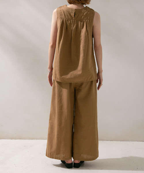 rectangle（レクタングル）の「コットンリネンセットアップ（その他パンツ・レディース・ブラック/キャメル・MEDIUM）」の8枚目の写真