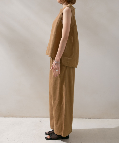 rectangle（レクタングル）の「コットンリネンセットアップ（その他パンツ・レディース・ブラック/キャメル・MEDIUM）」の9枚目の写真