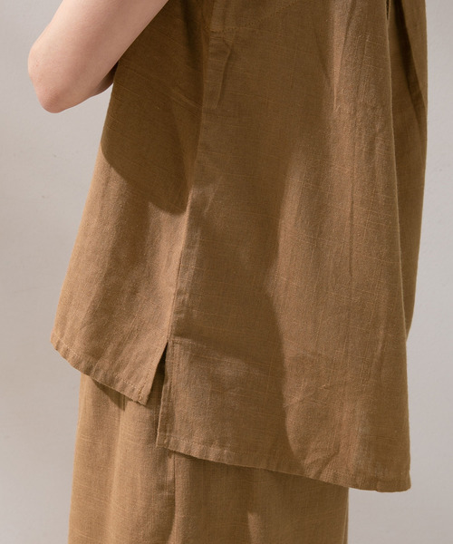 rectangle（レクタングル）の「コットンリネンセットアップ（その他パンツ・レディース・ブラック/キャメル・MEDIUM）」の12枚目の写真