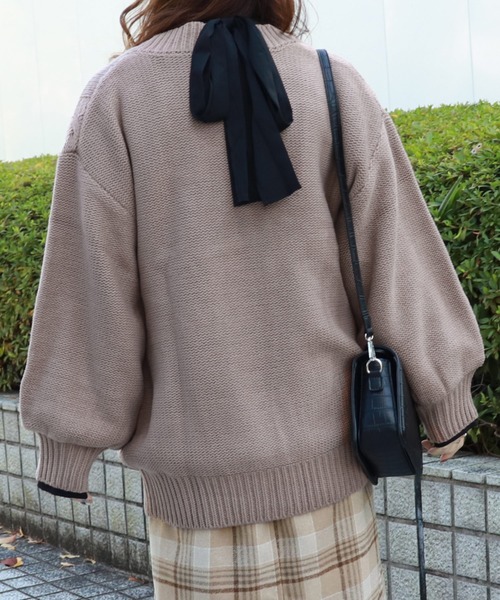 PairPair（ペアペア）の「裏地付きケーブルニットカーデ（その他アウター・レディース・ベージュ/モカ/アイボリー・FREE）」の12枚目の写真