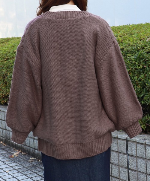 PairPair（ペアペア）の「裏地付きケーブルニットカーデ（その他アウター・レディース・ベージュ/モカ/アイボリー・FREE）」の15枚目の写真