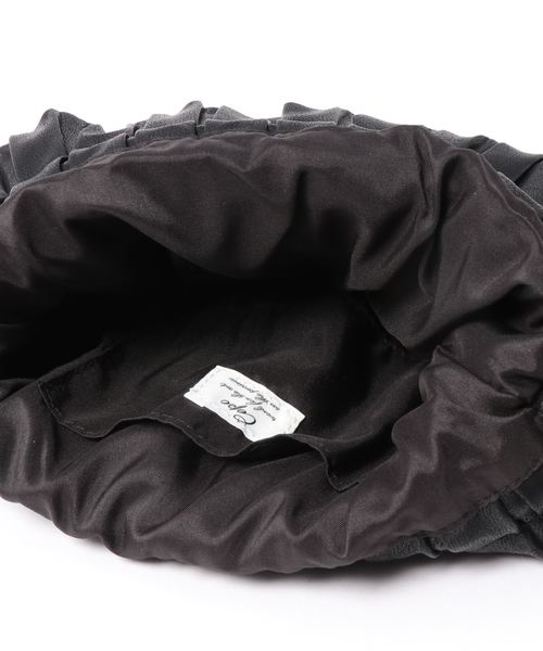 cepo（セポ）の「プリーツ　巾着バッグ（ハンドバッグ・レディース・ブラック/オフホワイト/ゴールド・FREE）」の5枚目の写真