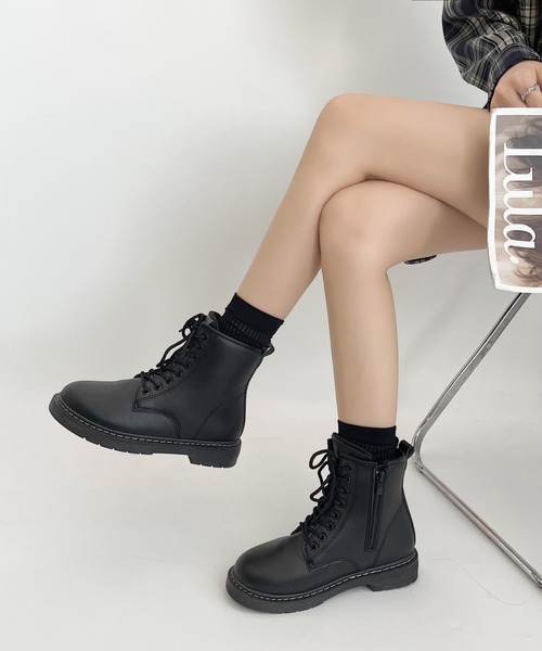 Shoes in Closet(シューズインクローゼット)の「レースアップ ワークブーツ 7897(ブーツ・レディース・ダークブラウン/ブラック/アイボリー・LL/M/S/L/3L/XS)」の9枚目の写真