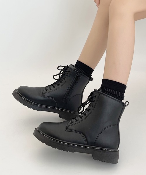 Shoes in Closet(シューズインクローゼット)の「レースアップ ワークブーツ 7897(ブーツ・レディース・ダークブラウン/ブラック/アイボリー・LL/M/S/L/3L/XS)」の10枚目の写真