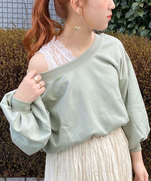 apres jour（アプレジュール）の「ワンショル裏毛プルオーバー【ZOZOTOWN限定アイテム】（スウェット・レディース・アイボリー/ブラック/モカ/ミント/ラベンダー・フリー）」の15枚目の写真