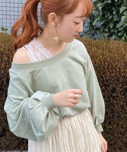 apres jour（アプレジュール）の「ワンショル裏毛プルオーバー【ZOZOTOWN限定アイテム】（スウェット・レディース・アイボリー/ブラック/モカ/ミント/ラベンダー・フリー）」の17枚目の写真