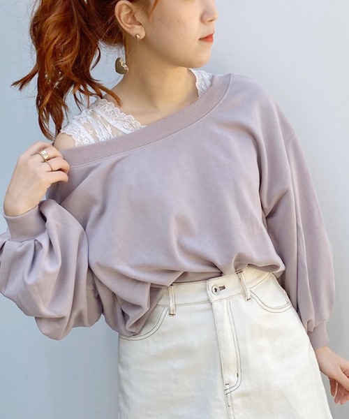 apres jour（アプレジュール）の「ワンショル裏毛プルオーバー【ZOZOTOWN限定アイテム】（スウェット・レディース・アイボリー/ブラック/モカ/ミント/ラベンダー・フリー）」の22枚目の写真