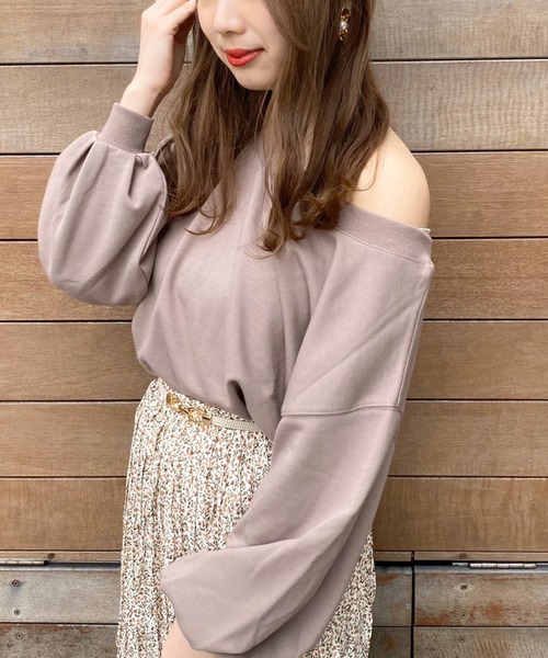 apres jour（アプレジュール）の「ワンショル裏毛プルオーバー【ZOZOTOWN限定アイテム】（スウェット・レディース・アイボリー/ブラック/モカ/ミント/ラベンダー・フリー）」の7枚目の写真