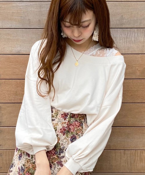 apres jour（アプレジュール）の「ワンショル裏毛プルオーバー【ZOZOTOWN限定アイテム】（スウェット・レディース・アイボリー/ブラック/モカ/ミント/ラベンダー・フリー）」の12枚目の写真