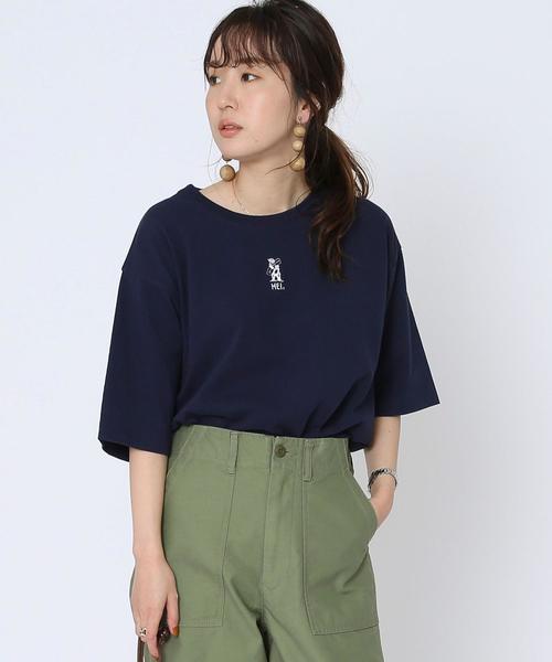 MEI(メイ)の「【WEB限定カラー】MEI(メイ)別注ワンポイントTシャツ#(Tシャツ/カットソー・レディース・その他2/ホワイト/ベージュ/ネイビー/その他1・FREE)」の4枚目の写真