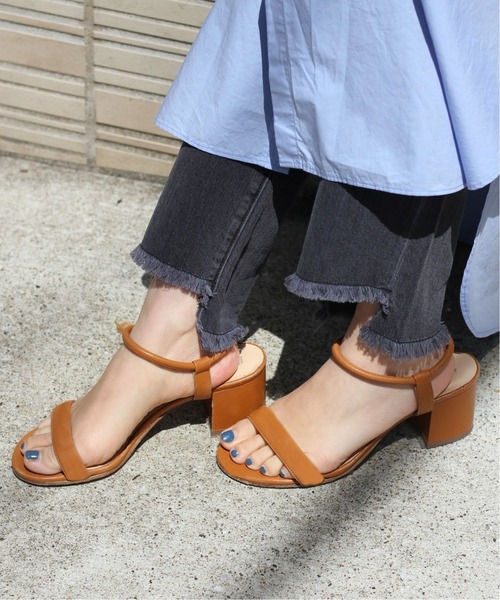 Fabio Rusconi ファビオルスコーニ アンクルストラップヒールサンダル