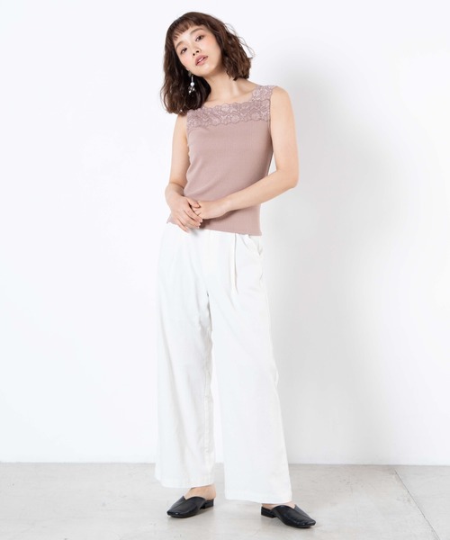 WEGO(ウィゴー)の「WEGO/【前後で使える】2wayレースタンクトップ(キャミソール・レディース・ブラック/ライトグレー/ベージュ/オフホワイト・FREE)」の14枚目の写真