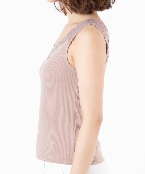 WEGO(ウィゴー)の「WEGO/【前後で使える】2wayレースタンクトップ(キャミソール・レディース・ブラック/ライトグレー/ベージュ/オフホワイト・FREE)」の18枚目の写真