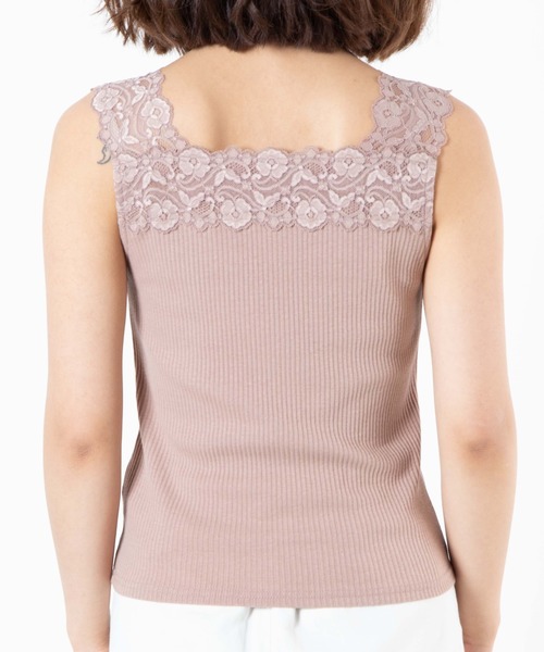 WEGO(ウィゴー)の「WEGO/【前後で使える】2wayレースタンクトップ(キャミソール・レディース・ブラック/ライトグレー/ベージュ/オフホワイト・FREE)」の19枚目の写真