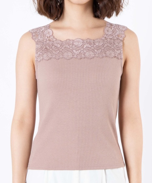 WEGO(ウィゴー)の「WEGO/【前後で使える】2wayレースタンクトップ(キャミソール・レディース・ブラック/ライトグレー/ベージュ/オフホワイト・FREE)」の20枚目の写真