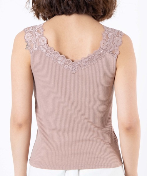 WEGO(ウィゴー)の「WEGO/【前後で使える】2wayレースタンクトップ(キャミソール・レディース・ブラック/ライトグレー/ベージュ/オフホワイト・FREE)」の21枚目の写真