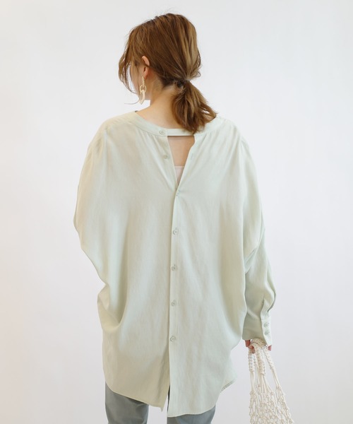 DouDou(ドゥドゥ)の「2WAYシャツ(シャツ/ブラウス・レディース・ブラック/オフホワイト/ミント・FREE)」の3枚目の写真