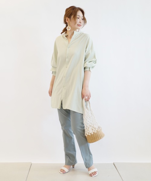 DouDou(ドゥドゥ)の「2WAYシャツ(シャツ/ブラウス・レディース・ブラック/オフホワイト/ミント・FREE)」の20枚目の写真