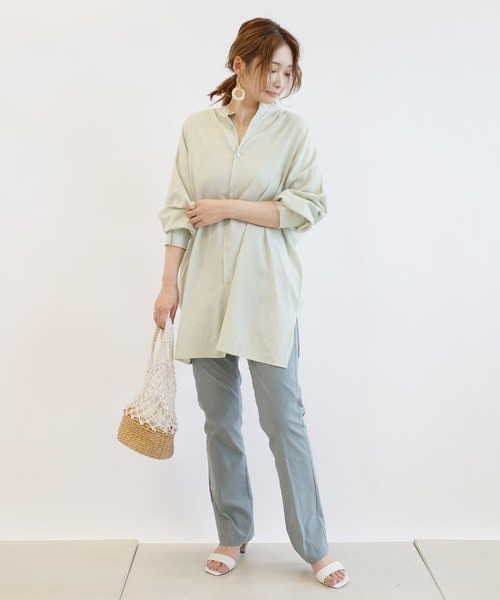 DouDou(ドゥドゥ)の「2WAYシャツ(シャツ/ブラウス・レディース・ブラック/オフホワイト/ミント・FREE)」の19枚目の写真