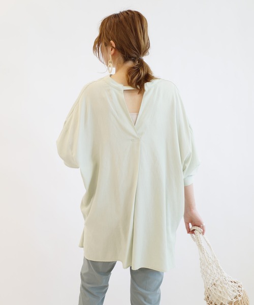 DouDou(ドゥドゥ)の「2WAYシャツ(シャツ/ブラウス・レディース・ブラック/オフホワイト/ミント・FREE)」の18枚目の写真