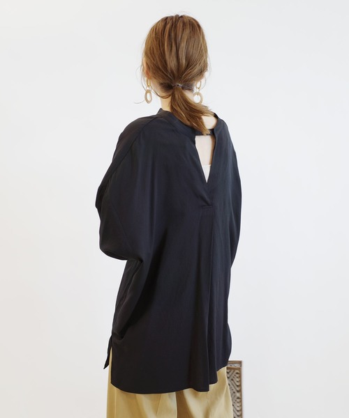 DouDou(ドゥドゥ)の「2WAYシャツ(シャツ/ブラウス・レディース・ブラック/オフホワイト/ミント・FREE)」の6枚目の写真