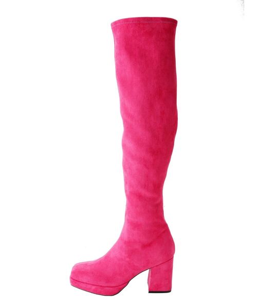 jouetie(ジュエティ)の「スクエアトゥロングブーツ(ブーツ・レディース・ブラック/ベージュ/ピンク・M/L)」の3枚目の写真