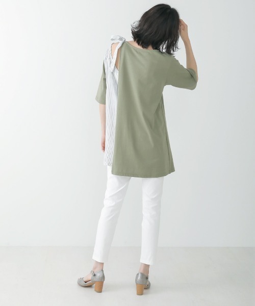 Bou Jeloud（ブージュルード）の「バックデザインカットアウトチュニック（チュニック・レディース・ブラック/ベージュ/カーキ・FREE）」の14枚目の写真