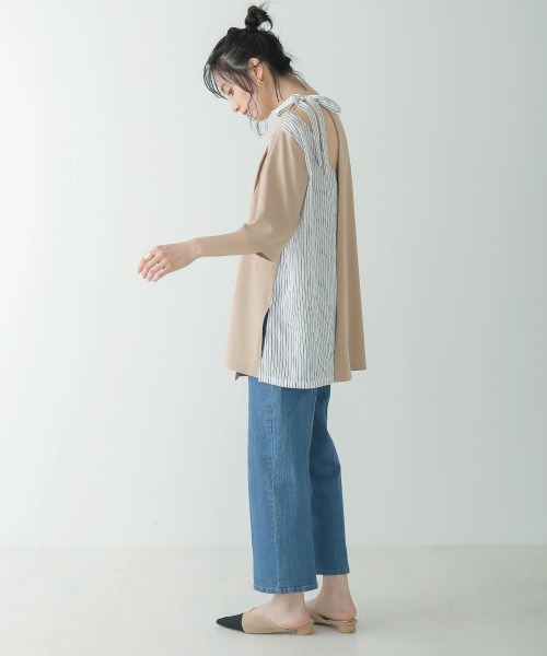 Bou Jeloud（ブージュルード）の「バックデザインカットアウトチュニック（チュニック・レディース・ブラック/ベージュ/カーキ・FREE）」の22枚目の写真