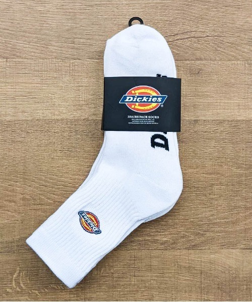 Dickies（ディッキーズ）の「Dickies/ディッキーズ　Q.3PACKS  SOCKS（ソックス/靴下・メンズ・ホワイト/ブラック/ブラック系その他/ホワイト系その他・MEDIUM/FREE）」の2枚目の写真