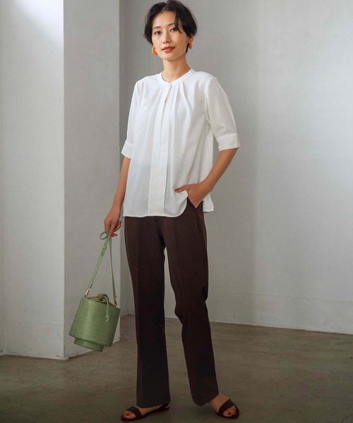 GeeRA（ジーラ）の「センタープレスフレアーパンツ（その他パンツ・レディース・ブラック/ブラウン/ブルー/アイボリー/スモークピンク・SMALL/MEDIUM/LARGE/X-LARGE/XX-LARGE）」の12枚目の写真