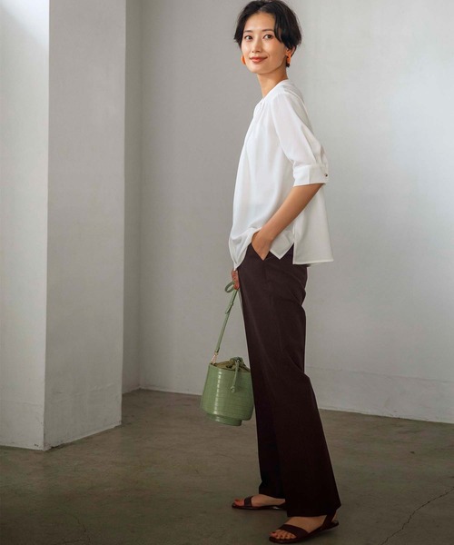 GeeRA（ジーラ）の「センタープレスフレアーパンツ（その他パンツ・レディース・ブラック/ブラウン/ブルー/アイボリー/スモークピンク・SMALL/MEDIUM/LARGE/X-LARGE/XX-LARGE）」の13枚目の写真