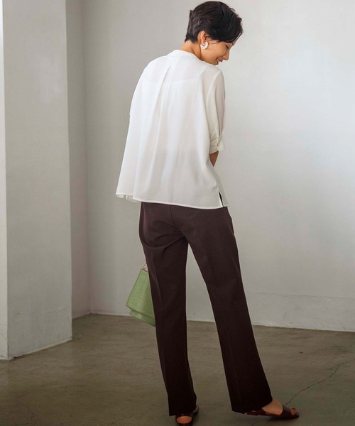 GeeRA（ジーラ）の「センタープレスフレアーパンツ（その他パンツ・レディース・ブラック/ブラウン/ブルー/アイボリー/スモークピンク・SMALL/MEDIUM/LARGE/X-LARGE/XX-LARGE）」の14枚目の写真