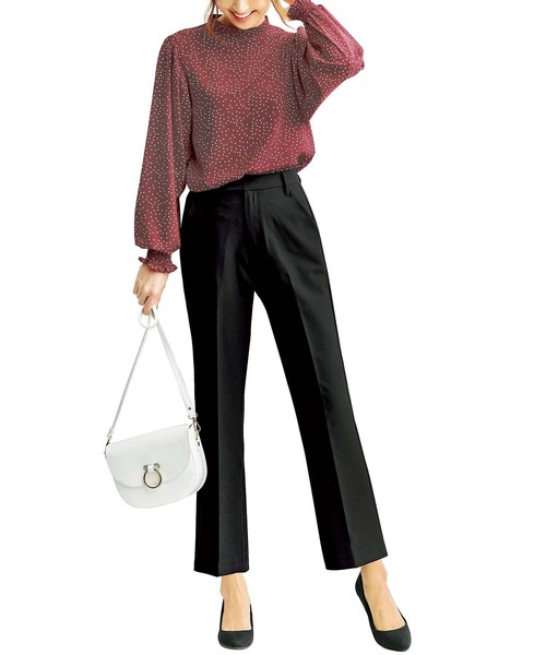 GeeRA（ジーラ）の「センタープレスフレアーパンツ（その他パンツ・レディース・ブラック/ブラウン/ブルー/アイボリー/スモークピンク・SMALL/MEDIUM/LARGE/X-LARGE/XX-LARGE）」の19枚目の写真