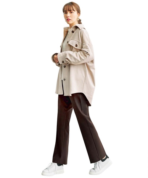 GeeRA（ジーラ）の「センタープレスフレアーパンツ（その他パンツ・レディース・ブラック/ブラウン/ブルー/アイボリー/スモークピンク・SMALL/MEDIUM/LARGE/X-LARGE/XX-LARGE）」の20枚目の写真