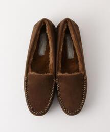 green label relaxing | [21.5cm~24.5cm]CFC フェイクファー ウォーム モカシン(1.0cmヒール)(モカシン/デッキシューズ)