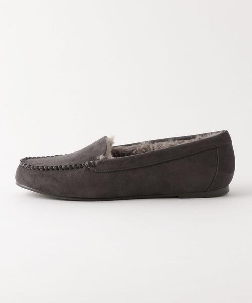 green label relaxing（グリーンレーベルリラクシング）の「[21.5cm~24.5cm]CFC フェイクファー ウォーム モカシン(1.0cmヒール)（モカシン/デッキシューズ・レディース・ダークブラウン/グレー/ベージュ/ブラック・S/M/XS/L）」の14枚目の写真