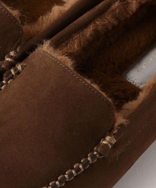green label relaxing（グリーンレーベルリラクシング）の「[21.5cm~24.5cm]CFC フェイクファー ウォーム モカシン(1.0cmヒール)（モカシン/デッキシューズ・レディース・ダークブラウン/グレー/ベージュ/ブラック・S/M/XS/L）」の6枚目の写真