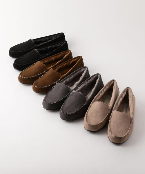 green label relaxing（グリーンレーベルリラクシング）の「[21.5cm~24.5cm]CFC フェイクファー ウォーム モカシン(1.0cmヒール)（モカシン/デッキシューズ・レディース・ダークブラウン/グレー/ベージュ/ブラック・S/M/XS/L）」の17枚目の写真
