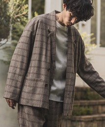mj7490-チェックダブルジャケット