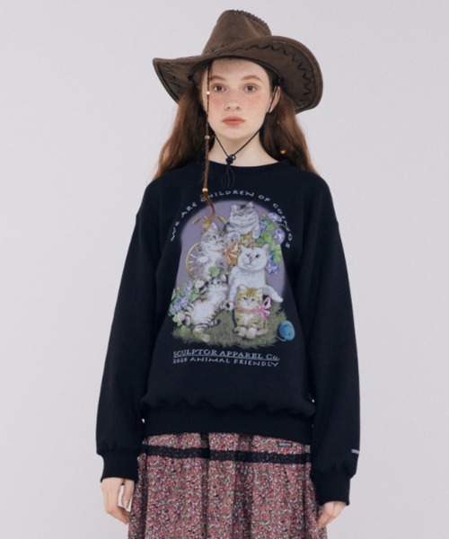 SCULPTOR（スカルプター）の「KITTEN FRIENDS SWEATSHIRT