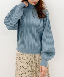 ボリュームワイドリブニット