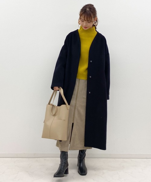 archives(アルシーヴ)の「ボリュームワイドリブニット(ニット/セーター・レディース・ベージュ/ブルー/アイボリー/マスタード/モカ・MEDIUM)」の22枚目の写真