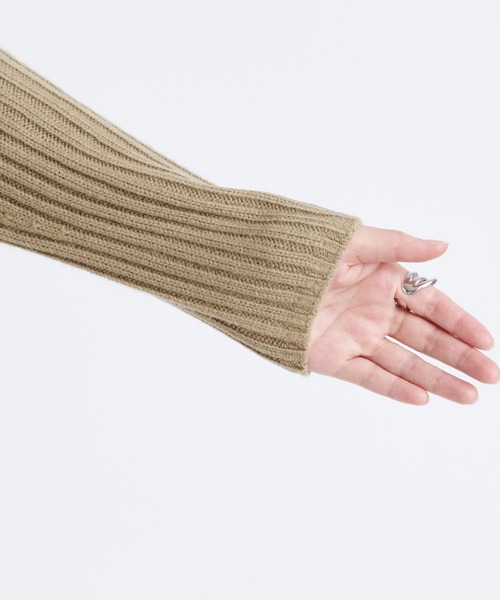 DouDou(ドゥドゥ)の「ガーターアシメプルオーバー(ニット/セーター・レディース・チャコールグレー/モカ/キナリ・FREE)」の19枚目の写真