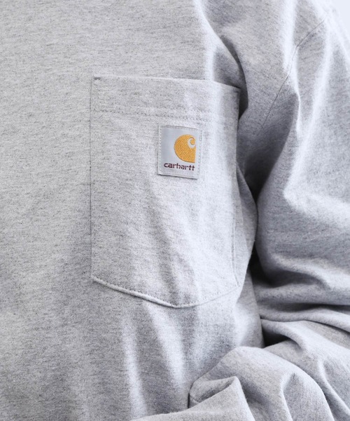Carhartt(カーハート)の「Carhartt/カーハート Workwear Long-Sleeve Pocket T-Shirt ポケット付き 長袖Tシャツ(Tシャツ/カットソー・メンズ・ブラック/グレー/チャコールグレー/グリーン/ネイビー/ダークブラウン/グレー系その他/ブルー系その他2/グリーン系その他/ブルー系その他/レッド系その他/ホワイト/グリーン系その他2/オレンジ系その他・SMALL/MEDIUM/LARGE/X-LARGE/XX-LARGE)」の17枚目の写真
