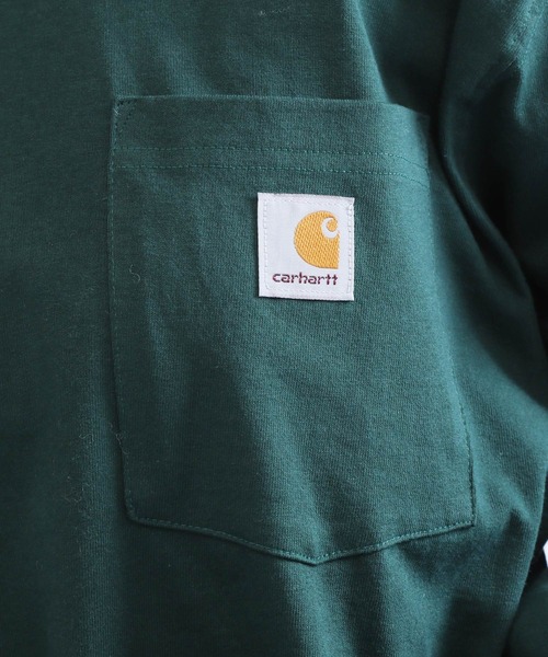 Carhartt(カーハート)の「Carhartt/カーハート Workwear Long-Sleeve Pocket T-Shirt ポケット付き 長袖Tシャツ(Tシャツ/カットソー・メンズ・ブラック/グレー/チャコールグレー/グリーン/ネイビー/ダークブラウン/グレー系その他/ブルー系その他2/グリーン系その他/ブルー系その他/レッド系その他/ホワイト/グリーン系その他2/オレンジ系その他・SMALL/MEDIUM/LARGE/X-LARGE/XX-LARGE)」の18枚目の写真