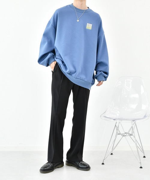 Perushu(ペルーシュ)の「センタープレスフレアカラースラックス(その他パンツ・メンズ・スモークピンク/ライトグレー/ダークブルー/ブラック/ライトグリーン・SMALL/MEDIUM/LARGE)」の7枚目の写真