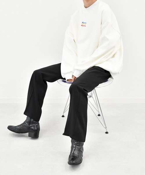 Perushu(ペルーシュ)の「センタープレスフレアカラースラックス(その他パンツ・メンズ・スモークピンク/ライトグレー/ダークブルー/ブラック/ライトグリーン・SMALL/MEDIUM/LARGE)」の14枚目の写真