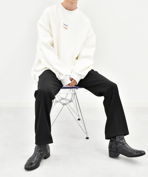 Perushu(ペルーシュ)の「センタープレスフレアカラースラックス(その他パンツ・メンズ・スモークピンク/ライトグレー/ダークブルー/ブラック/ライトグリーン・SMALL/MEDIUM/LARGE)」の13枚目の写真