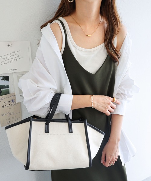 andme（アンドミー）の「きれいめポンチキャミワンピース（ワンピース・レディース・ブラック/ネイビー/カーキ/ライトブラウン/グレー系その他/ミント・M/L）」の5枚目の写真